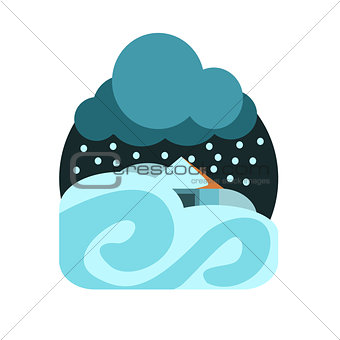 Heavy Snowstorm Natural Force Sticker