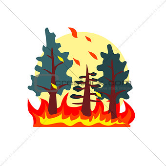 Blazing Forest Natural Force Sticker