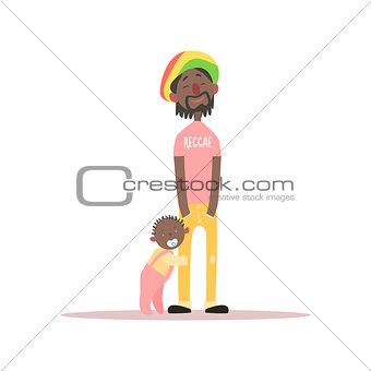 Jamaican Father And Baby