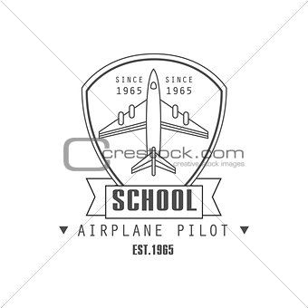 Airplane Pilot School Emblem Design
