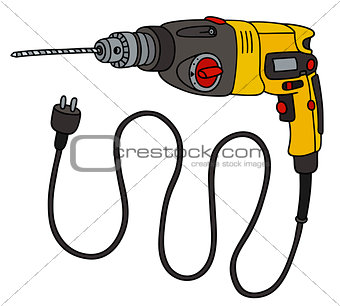 Yellow electric impact drill
