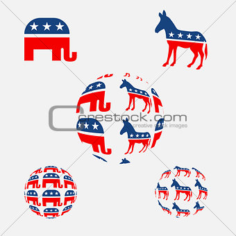 USA political parties symbols