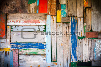 Abstract wood wall background with vignetting