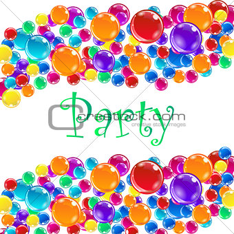 Party balloons with confetti