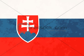 True proportions Slovakia flag with texture