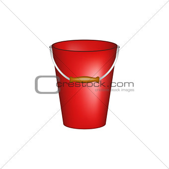 Bucket in red design