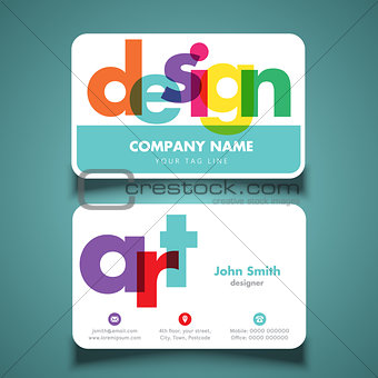 Business card for artist or designer