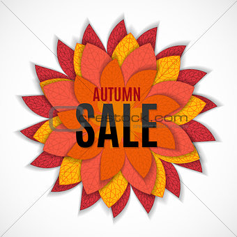 Autumn Leaves Sale Background Vector Illustration