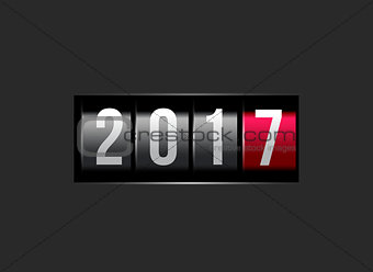 New Year counter 2016 with power button