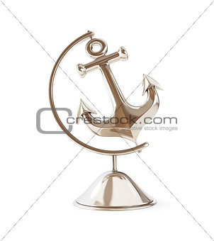 old anchor globe 3d Illustrations on a white background