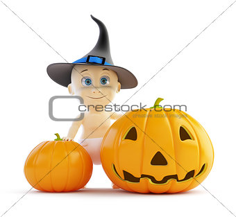 baby halloween pumpkin