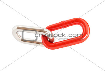 chain links on a white background