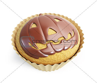 halloween pumpkin cupcake