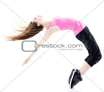 woman modern dancer dancing isolated