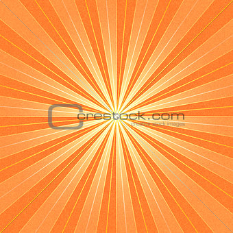 Orange sunbeam blank background