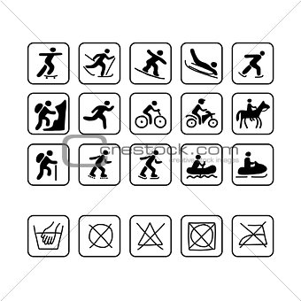 Icons for sport clothes design