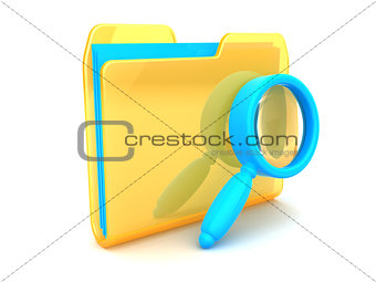 folder with magnify glass