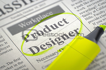 Product Designer Job Vacancy.