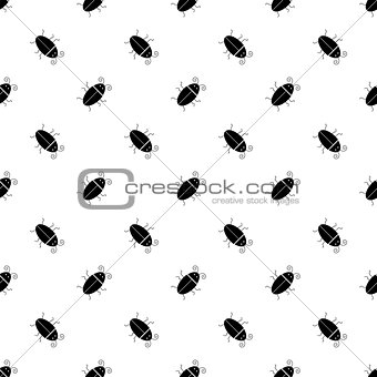 Silhouettes of Bugs Seamless Pattern