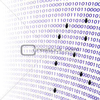 Binary Code Background. Numbers Concept