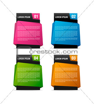 3d Colorful Menu or Content Choice Boards