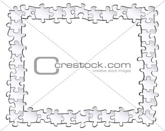 Picture frame of puzzles