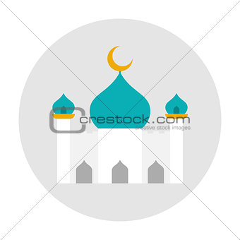 Mosque icon flat