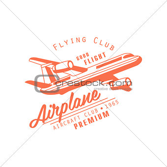 Flying Club Red Emblem Design