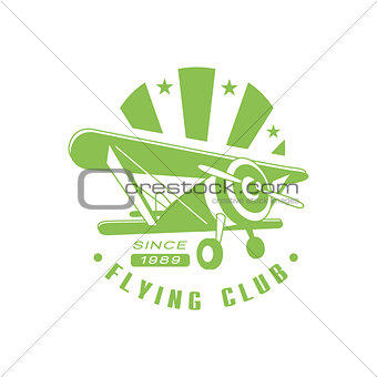 Flying Club Green Emblem Design