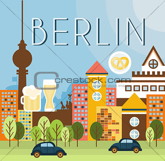 Berlin Landscape Vector Illustration