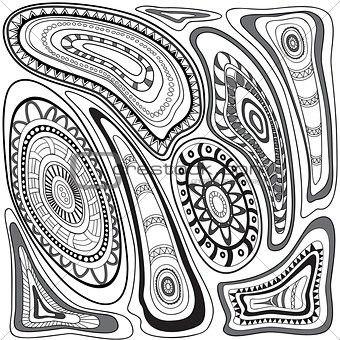 image with tribal shapes