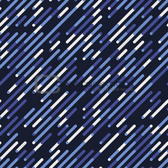 Vector Seamless Blue Shades Diagonal Lines Irregular Geometric Pattern