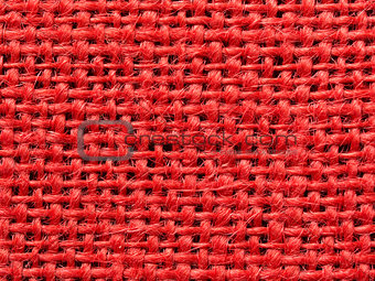 red burlap fabric texture background