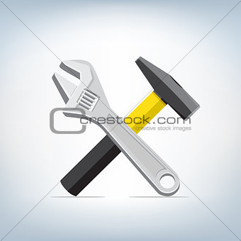 wrench and hammer icon