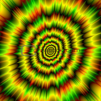 Color Explosion in Yellow Green and Red