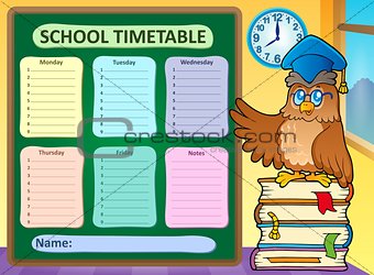 Weekly school timetable concept 9