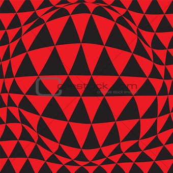 Black and Red Hypnotic Background. Vector Illustration. 