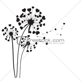 Abstract Dandelion Background Vector Illustration