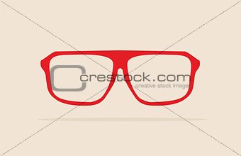 Vector red glasses