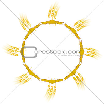 Wheat Icon Set Isolated