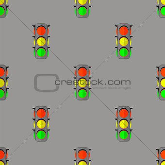 Traffic Light Seamless Pattern