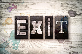 Exit Concept Metal Letterpress Type