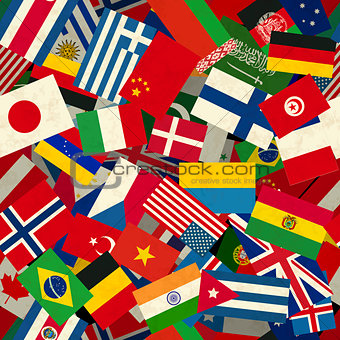 Different countries flags seamless pattern