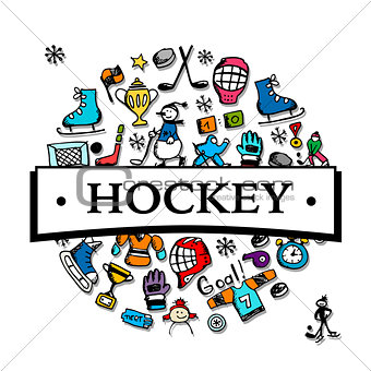 Hockey banner, sketch for your design