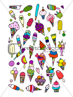 Icecream collection, sketch for your design