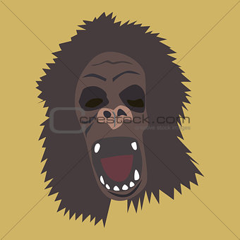 Horrible gorilla head