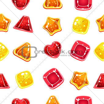 Vector seamless background with colorful Halloween candies