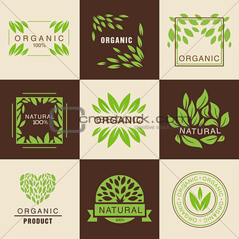 Eco Organic Labels Set