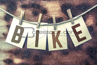 Bike Concept Pinned Stamped Cards on Twine Theme