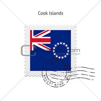 Cook Islands Flag Postage Stamp.